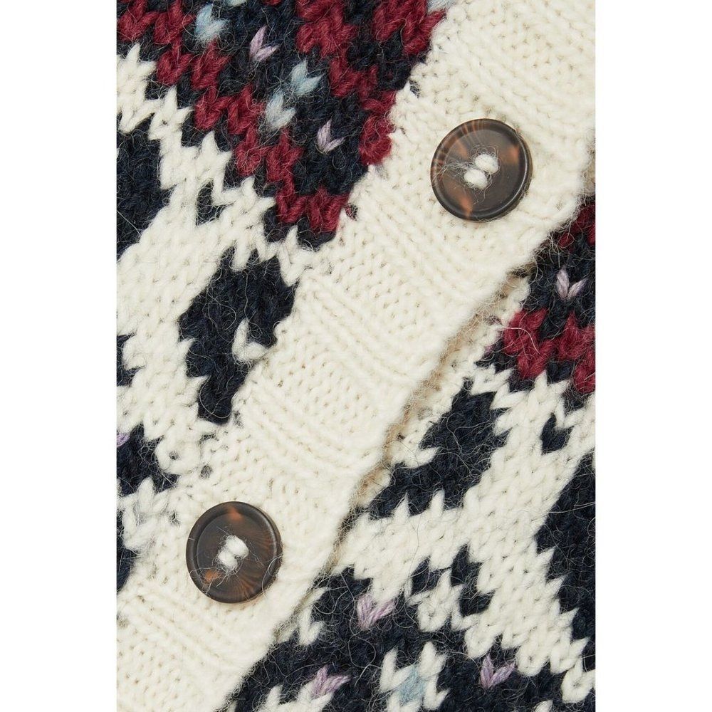 THE GREAT. Cream and Black Patterned Cardigan - Picture 14 of 14